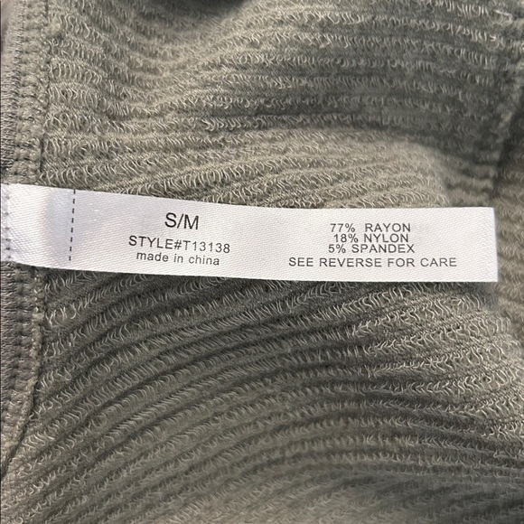 Ribbed Sage Green Bralette - Picture 4 of 5